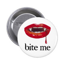 Bite Me Vampire Pinback Buttons