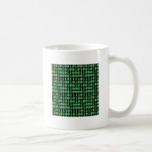 Bits pattern coffee mug