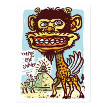 Bizarre Giraffe in Egypt Post Card