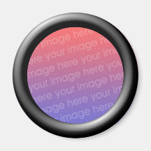 Black (3d effect frame border) Template Refrigerator Magnet
