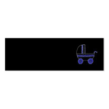 Black and Blue Baby Stroller. Business Card Templates