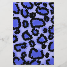 Black and Blue Leopard Print Pattern. Full Colour Flyer
