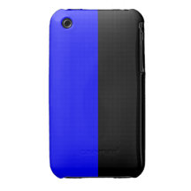 Black and Blue Split Color Case-Mate iPhone 3 Case