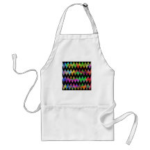 Black and Bright Multicolored Zigzags. Apron