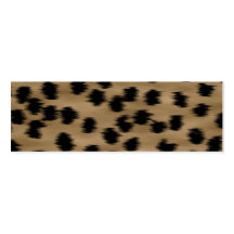Black and Brown Cheetah Print Pattern. Business Card
