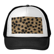 Black and Brown Cheetah Print Pattern. Hats