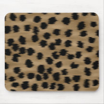 Black and Brown Cheetah Print Pattern. Mousemats