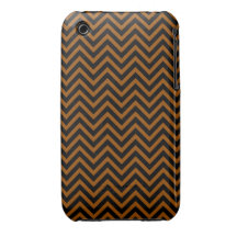 Black and Brown Zigzags (Chevron Stripes) iPhone 3 Covers