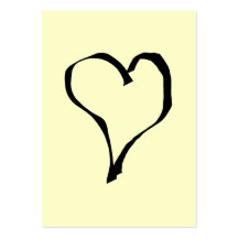 Black and Cream Love Heart Design. Business Card