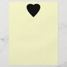 Black and Cream Love Heart Design. Custom Flyer