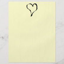 Black and Cream Love Heart Design. Flyers