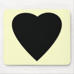 Black and Cream Love Heart Design. Mousepad