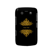 Black and Gold Baroque Blackberry Case