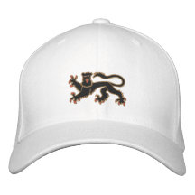 Black and gold rampant lion embroidered cap embroidered baseball caps