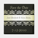 Black and Gold Save the Date magnet