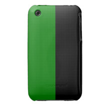 Black and Green Split Color Scheme iPhone 3 Case-Mate Cases