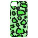 Black and Lime Green Leopard Print Pattern.