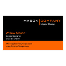 Black and Orange Corporate Business Card