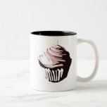 Black and pink cupcake mug