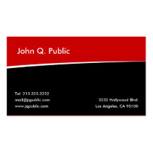 Black and Red Business Card