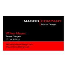 Black and Red Corporate Business Card