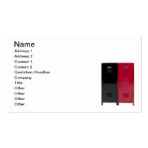 Black and Red Lockers Business Card Templates