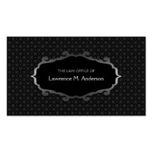 Black and Silver Attorney / Lawyer business card