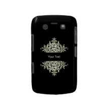 Black and Silver Baroque Blackberry Case