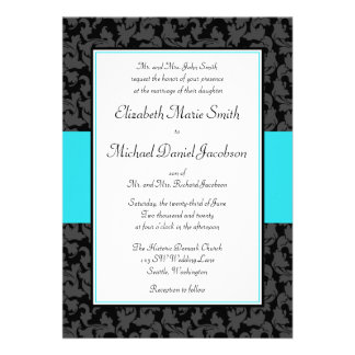 Black+and+teal+wedding+invitations