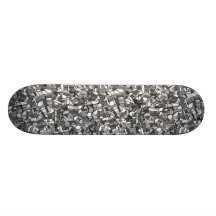 Black and white abstract mosaic custom skate board