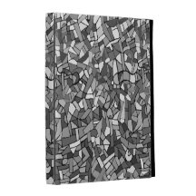 Black and white abstract mosaic iPad folio cases