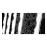 Black and White Abstract Stripes. Photo Cards