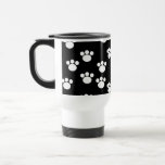 Black and White Animal Paw Print Pattern. Mug
