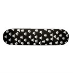 Black and White Animal Paw Print Pattern. Skate Board Decks