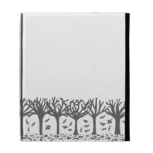 Black and white Autumn trees iPad Folio Case