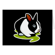 black and white bunny rabbit cards