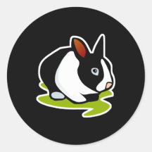 black and white bunny rabbit stickers