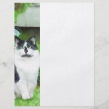 Black and White Cat by Flowers Custom Flyer