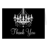 Black and White Chandelier Thank You Note Greeting Cards