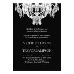 Black and White Chandelier Wedding Invitations