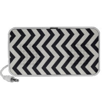 Black and white chevron Print. speakers