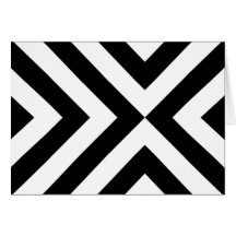 Black and White Chevrons Card