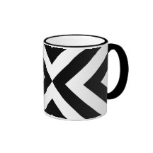 Black and White Chevrons Coffee Mug