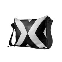 Black and White Chevrons Courier Bags