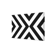 Black and White Chevrons Gallery Wrap Canvas