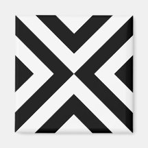 Black and White Chevrons Magnet