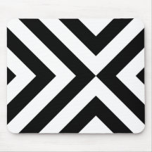Black and White Chevrons Mousepads