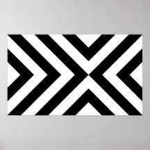 Black and White Chevrons Poster