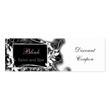 black and white Chic discount coupon Business Card Template