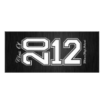 Black and White Class of 2012 Graduation Invites